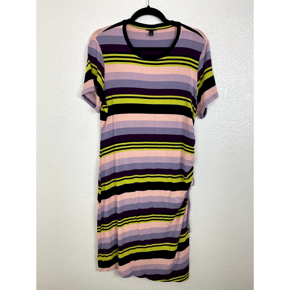 Torrid Striped Maxi Dress Ruched Side Plus Size 1X